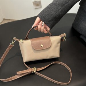 Cross-Border Retro Dumpling Bag 2025 New Shoulder Crossbody Bag Fashion Handbag Simple Stylish Contrasting Color Casual Bag